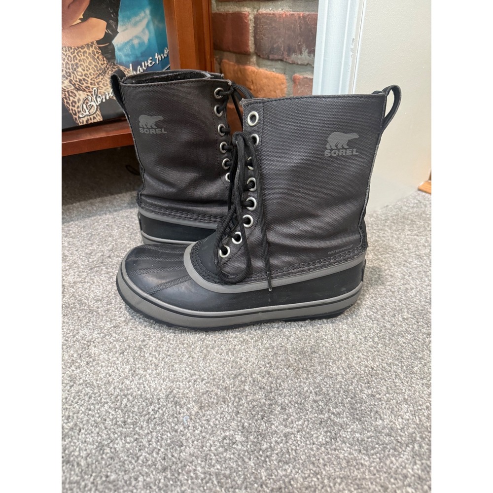 Sorel 1964 Pac 2 Waterproof Winter Boots Black Quarry Womens 7.5